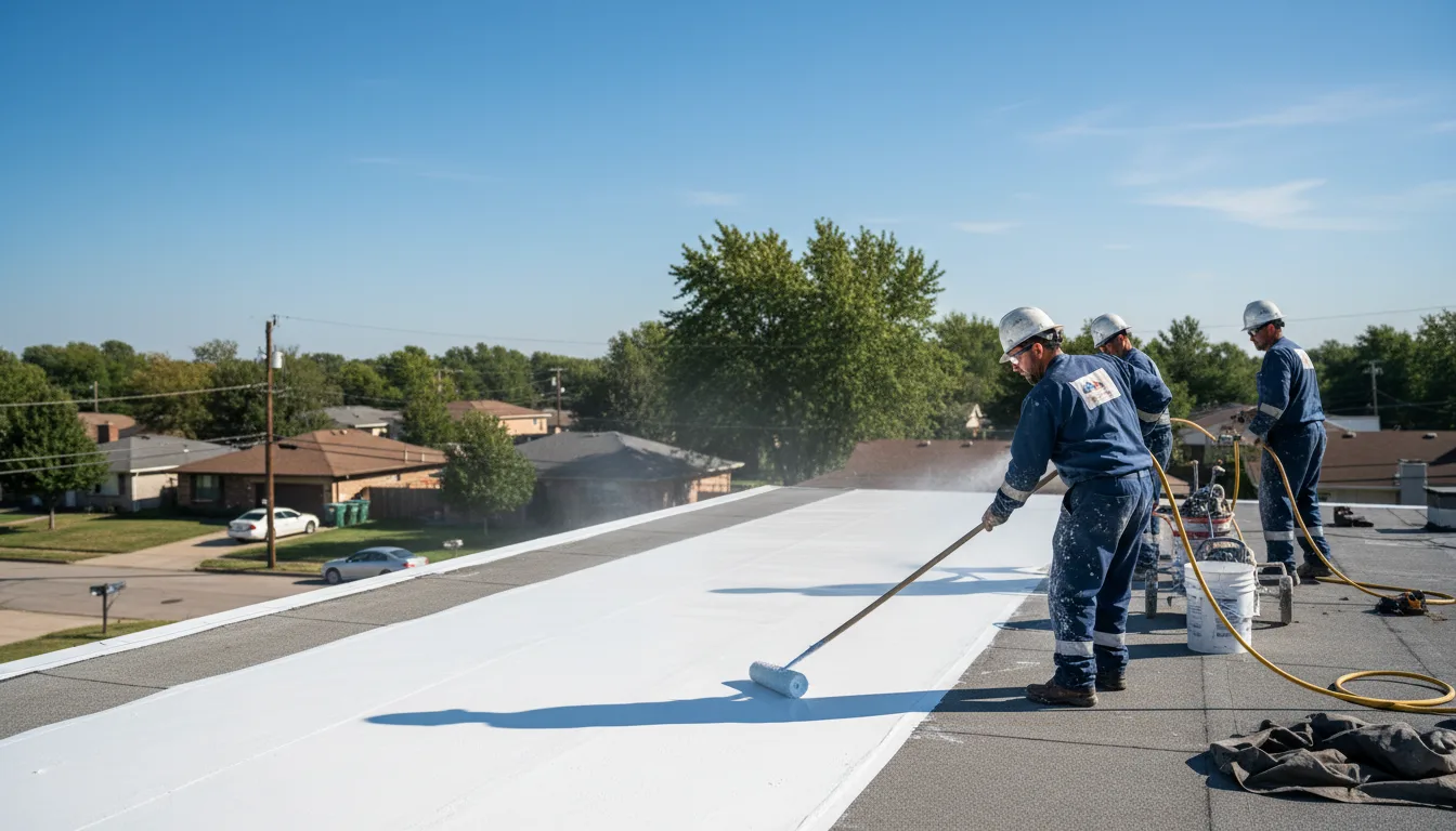 Commercial roof coating in Herndon, KS near me